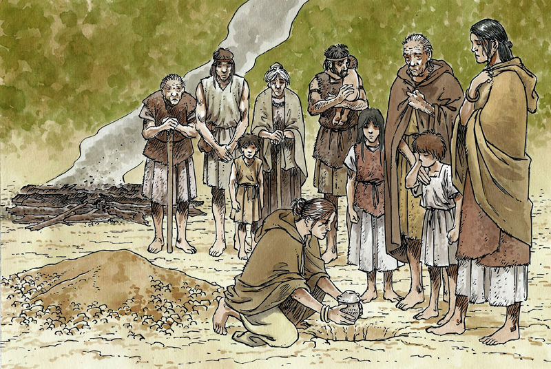 Necròpolis de cremació.
                                                       <br> És molt probable que sigui la unitat familiar qui, depenent de la tradició cultural, l’edat, l’estatus social de la persona o el fet de ser home o dona, opti per l’antiga tradició inhumadora o bé per la innovadora cremació. A Can Caseta sembla que conviuen els dos tipus de ritus de forma coetània en l’espai cementirial.
                                                        
